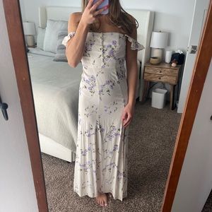 Flynn Skye Floral Bardot Bridesmaid Dress